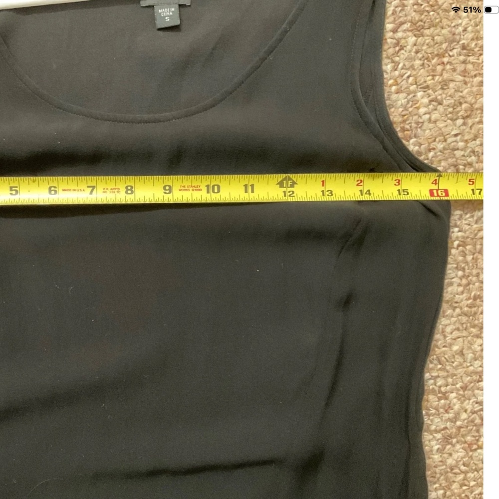 EIleen Fisher Dress  Small Black Tank Sleeveless Silk Classic Minimalist Classy! - Picture 4 of 4